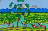 Riding on Macleay by Robert Campbell Jnr contemporary artwork painting