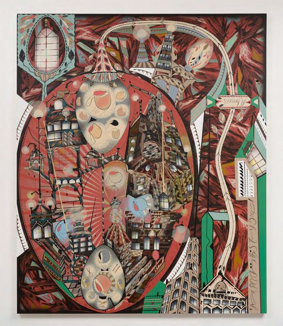 Sparkling City With Egg Monuments 7 by Lari Pittman contemporary artwork Painting