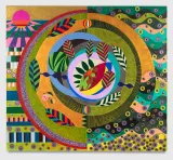 Roda Coracao II by Beatriz Milhazes contemporary artwork painting works on paper