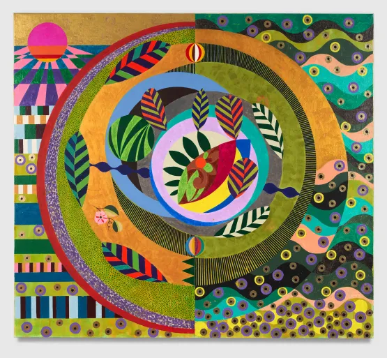 Roda Coracao II by Beatriz Milhazes contemporary artwork Painting