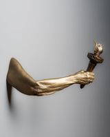 Liberty at Half Mast by Julie Rrap contemporary artwork sculpture