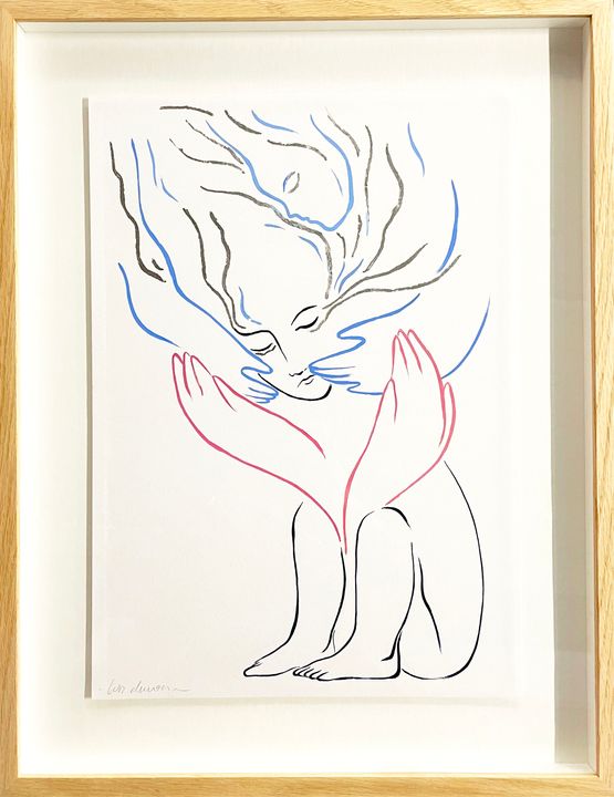 I Closed my Eyes  Paul Eluard by Tess Dumon contemporary artwork Painting