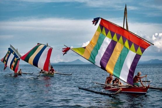 Boats on the Sulu Sea Philippines by Steve Mccurry contemporary artwork Print