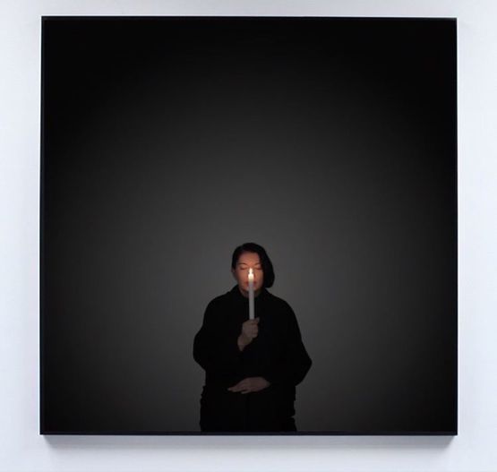 Artist Portrait with a Candle by Marina Abramovic contemporary artwork Photography