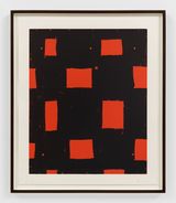 Ohne Titel rot Untitled red by Gunther Forg contemporary artwork print works on paper