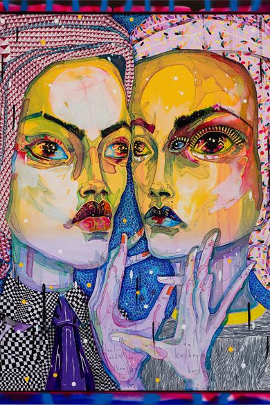 Del Kathryn Barton's Psychedelic Portraits at Sydney's Roslyn Oxley9 Gallery