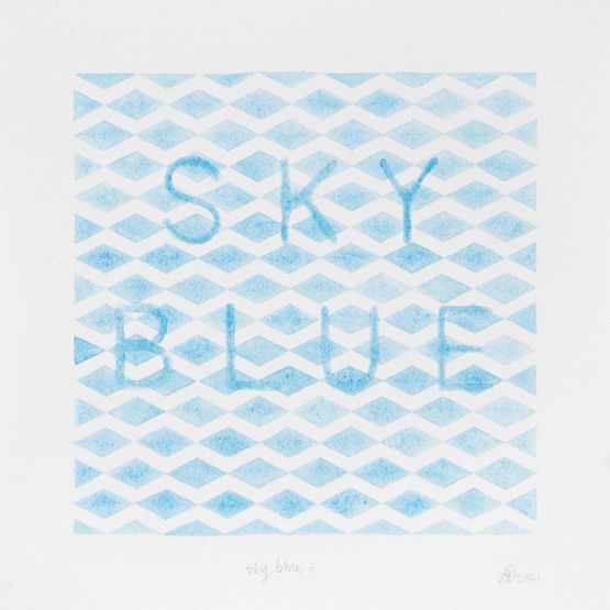 sky blue ii by Noor Mahnun Anum contemporary artwork Painting