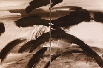 Contemporary art exhibition Tang Haywen Tang Boogie Film dartiste  featured rare paintings at DE SARTHE DE SARTHE Hong Kong