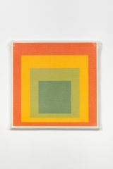 Homage to the Square with Bubble Wrap and Packing Tape by Tammi Campbell contemporary artwork painting sculpture works on paper