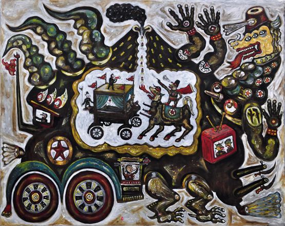 Mountain Dragon by Heri Dono contemporary artwork Painting