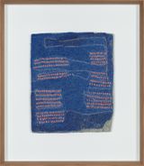 Blue book passages - This has been time travel by Amy Rusch contemporary artwork sculpture textile
