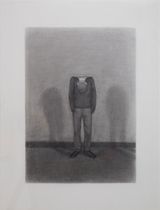 Blank and White by Chi Peng contemporary artwork drawing works on paper