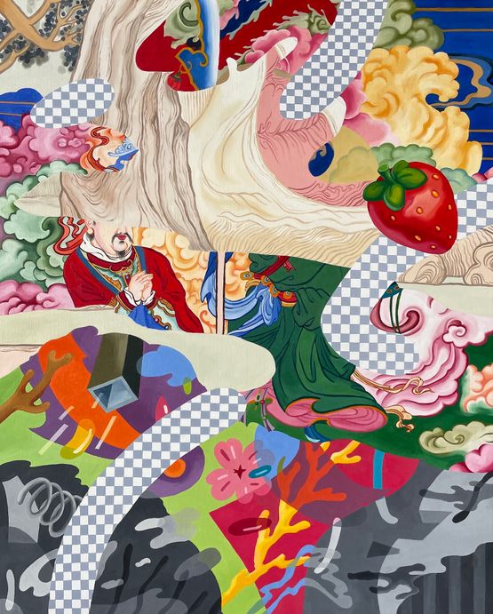 The forgotten tapestry by Ziping Wang contemporary artwork Painting