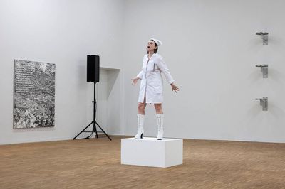 Supernurse Ania Nowak Performs at Salzburger Kunstverein