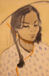 Vietnamese Girl by Mikayil Abdullayev contemporary artwork works on paper