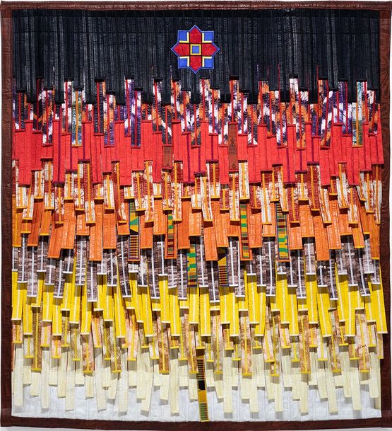 Arkilla And Kente N2AB by Abdoulaye Konate contemporary artwork Textile