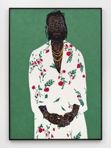 Self Portrait - Laced Fingers by Amoako Boafo contemporary artwork painting
