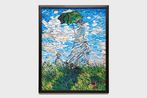 Woman with a Parasol after Claude Monet Brushstroke series by Vik Muniz contemporary artwork Print