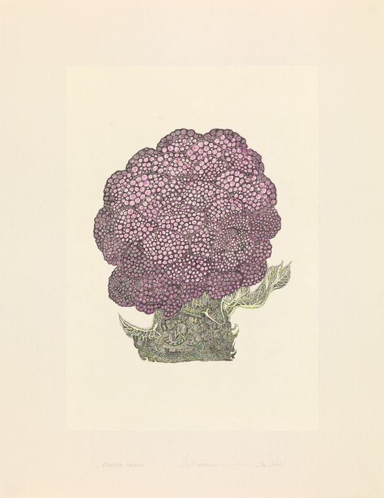 Revival Series 11 Purple Trophy by Eddie Lui contemporary artwork Works on Paper