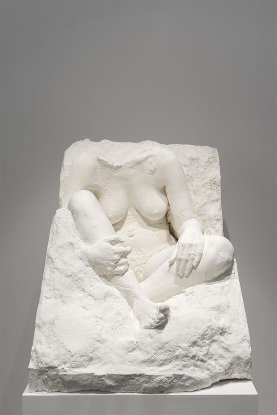 Seated Woman Floor Piece by George Segal contemporary artwork Sculpture