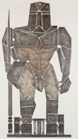I saw something glittering on his breast II by Andreas Werner contemporary artwork drawing painting