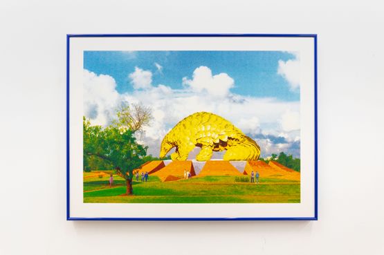 The Golden Pangolin by Jeremy Deller contemporary artwork Sculpture
