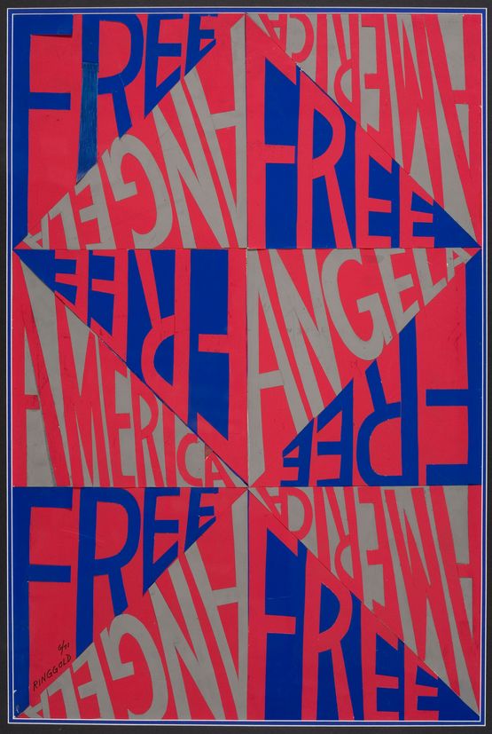America Free Angela by Faith Ringgold contemporary artwork Works on Paper