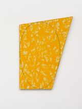 Irregular Yellow Orange Area with a Drawn Ellipse 2 by Robert Mangold contemporary artwork painting