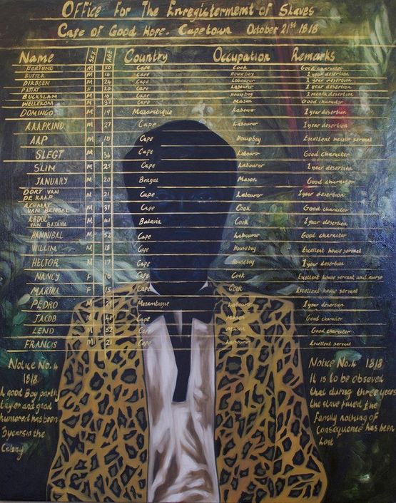 Untitled Office for the Enregisterment of Slaves by Kudzanai Chiurai contemporary artwork Painting