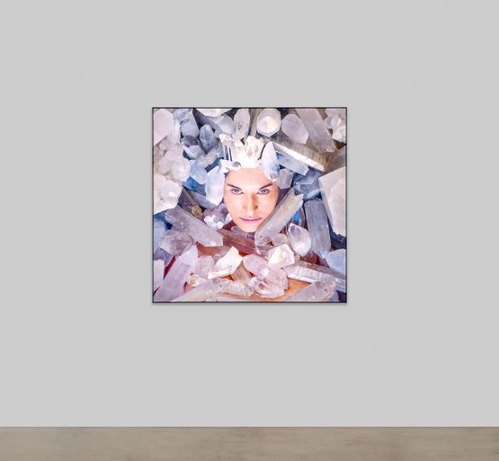 Dozing Consciousness Head Eyes Open by Marina Abramovic contemporary artwork Sculpture
