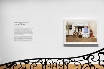 Contemporary art exhibition William Eggleston John McCracken True Stories at David Zwirner New York 69th Street United States
