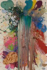Pruniers fleuris by John M Armleder contemporary artwork mixed media