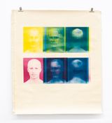 Horizontal Progressive YellowCyanGreen Magentacyanviolet by Billy Apple contemporary artwork print