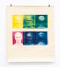 Horizontal Progressive YellowCyanGreen Magentacyanviolet by Billy Apple contemporary artwork Print