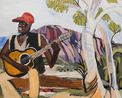 Desert Songs Warumpi Band 2 by Vincent Namatjira contemporary artwork Painting