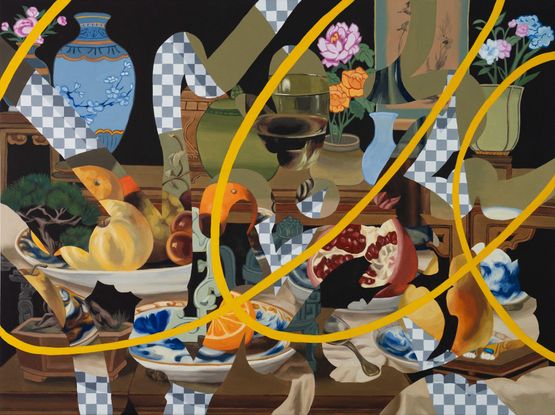 Median of relationships by Ziping Wang contemporary artwork Painting
