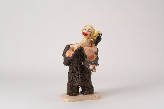 Elena Udrea shaman goddess of Romanian politics by Ioana Maria Sisea contemporary artwork Sculpture