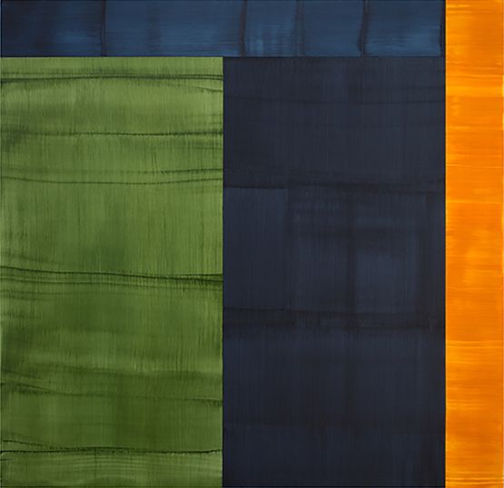 Bhutan Abstraction with Green 1 by Ricardo Mazal contemporary artwork Painting