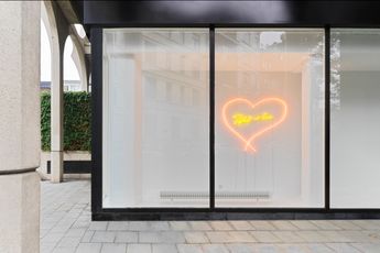 Contemporary art exhibition Tracey Emin Detail of Love at 44 rue Van Eyck  107 rue St-Georges Brussels