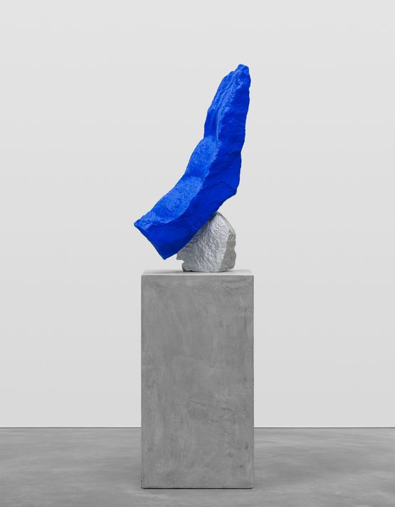 silver blue mountain by Ugo Rondinone contemporary artwork Sculpture