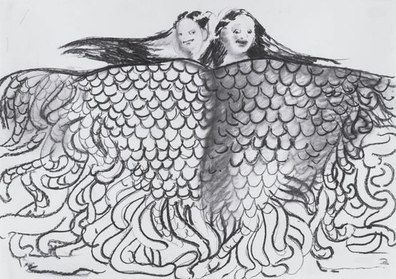 Medusa Fleece for Twins by Sofia Mitsola contemporary artwork Works on Paper