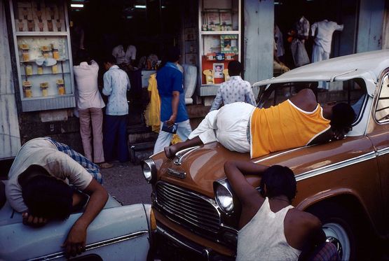 Exhausted workmen Bombay by Raghubir Singh contemporary artwork Photography