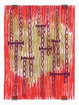 Rouge et or by Jean-Marc Bustamante contemporary artwork painting