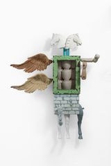 From the Horses Mouth by Jose Santos Iii contemporary artwork mixed media sculpture