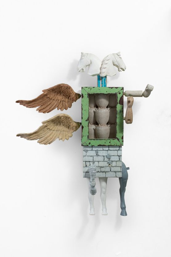 From the Horses Mouth by Jose Santos Iii contemporary artwork Sculpture