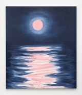 Big Moon After Pink Full Moon over Quiet Water 2021 by Ann Craven contemporary artwork painting works on paper