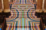 Zobop Colour Stairs by Jim Lambie contemporary artwork installation