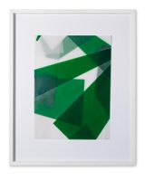 Faltungen Grun by Beat Zoderer contemporary artwork mixed media
