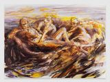 Here You Come Again by Kylie Manning contemporary artwork painting works on paper