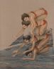 Four Figures Kneeling by Hayv Kahraman contemporary artwork Painting